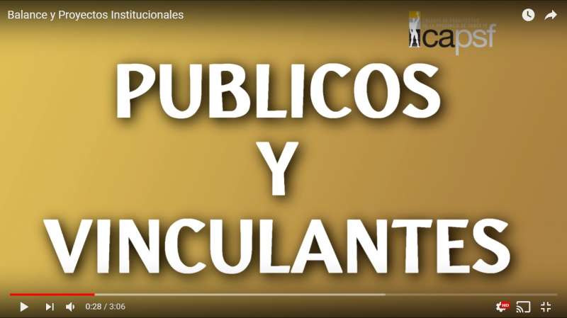 Balance y Proyectos Institucionales